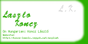 laszlo koncz business card